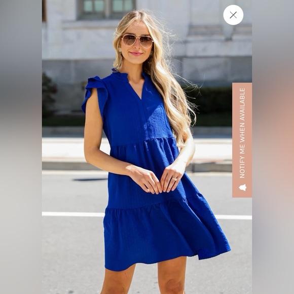 Dress Up Dresses & Skirts - Chic Royal Blue Ruffle Dress